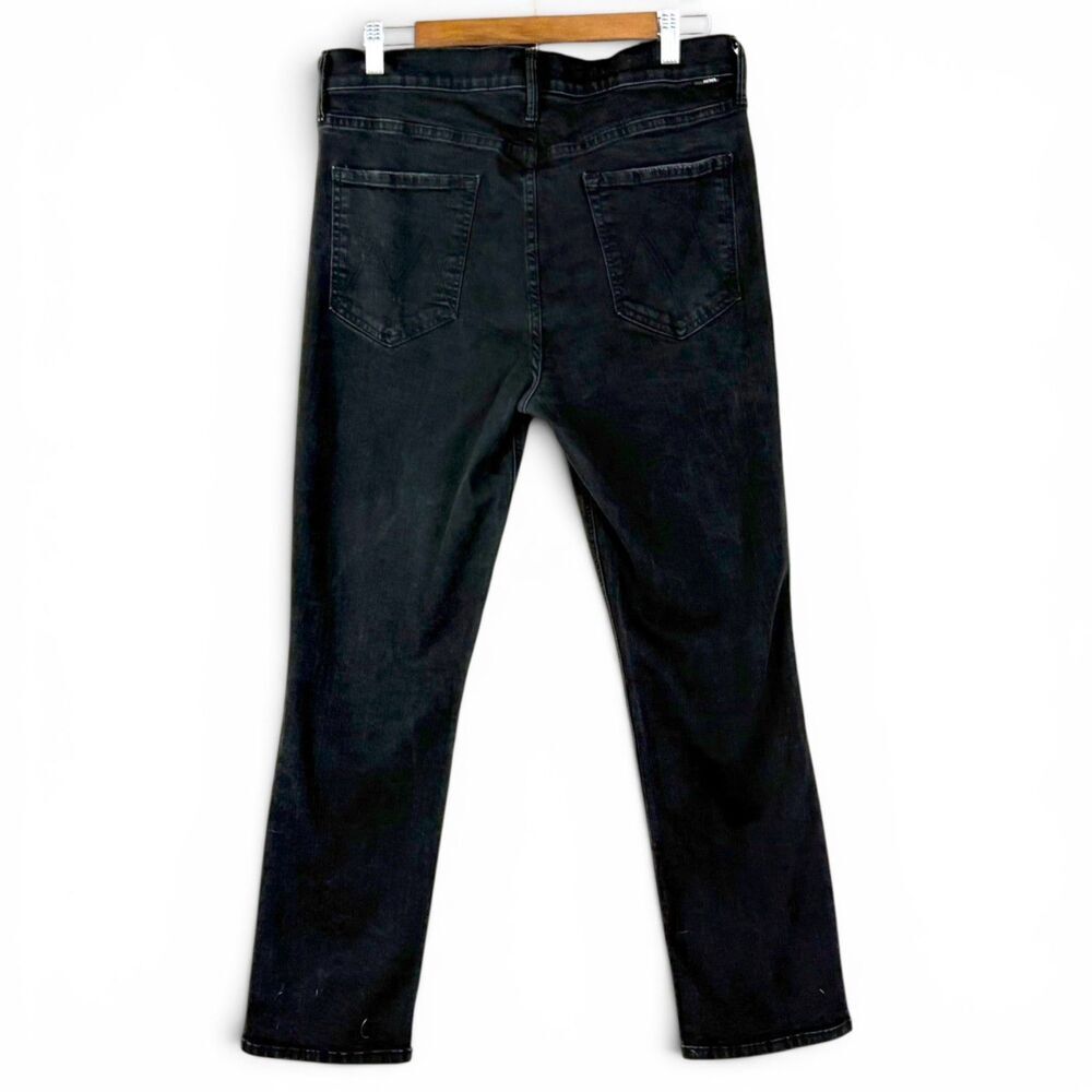 mother the mid rise dazzler ankle skinny black jeans not guilty wash 33 stretchy - Picture 2 of 13